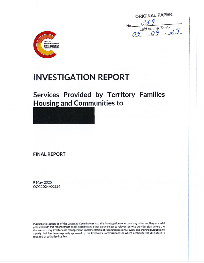 OCC Investigation Report - 9 May 2025