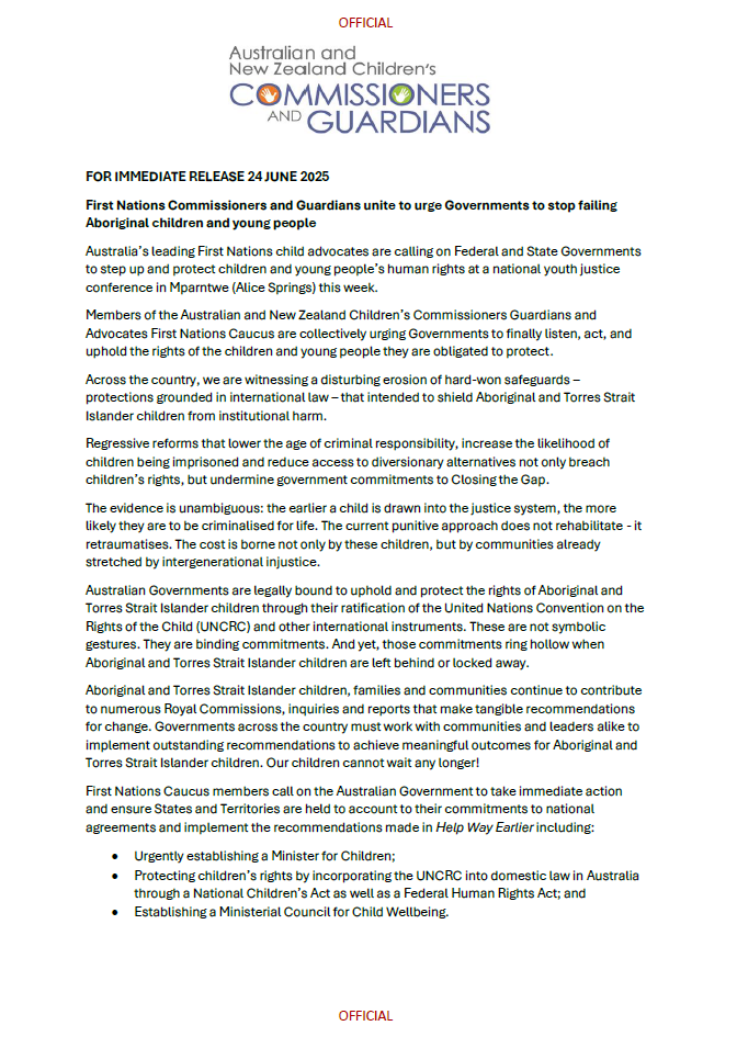ANZCCGA First Nations Caucus Joint Statement June 2025