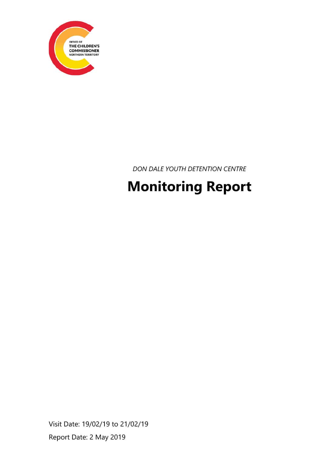 Don Dale Youth Detention Centre Monitoring Report